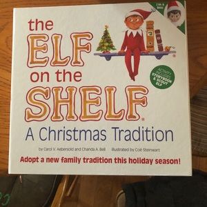 Elf on the Shelf with book